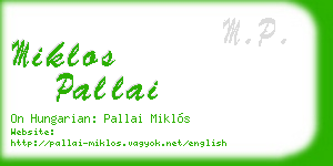 miklos pallai business card