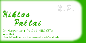 miklos pallai business card